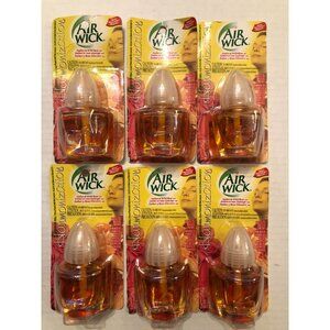 6 airwick scented oil refills harmonization amber & wild rose
